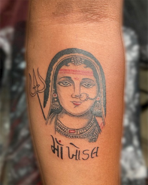 Tattoo uploaded by Sanjay Jadav • Durga devi Tattoo • Tattoodo
